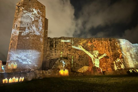 Mapping en el Circ Romà de Tarragona para celebrar la Semana Santa