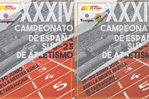 A la izquierda el cartel que está colgado en la web de la Federación Española deAtletismo; a la derecha, el que se ha publicitado en Tarragona.