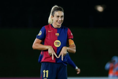 Alexia celebra el gol que le anotó al Madrid el pasado sábado.