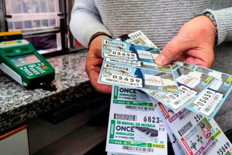 Imagen de varios cupones de la ONCE.