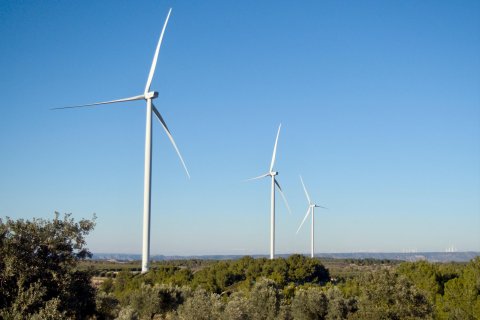 Un parc eòlic a Vilalba dels Arcs