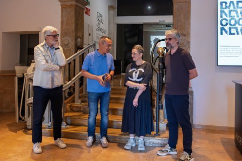 Itziar Okariz en un momento de la presentación de la exposición.