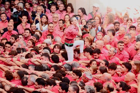 Un moment de la Diada Castellera de Santa Úrsula, en una imatge d