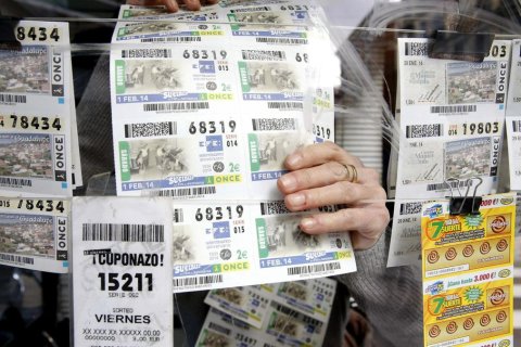 Imagen de archivo de un puesto de venta de la ONCE