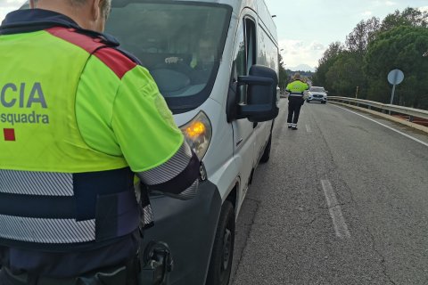Imagen de un control de los Mossos d