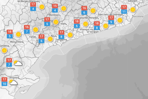 La previsió del temps per aquest dimecres 18 de març