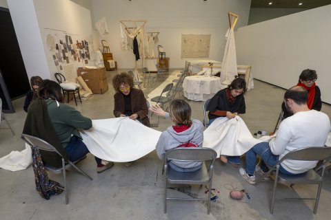 La marató de brodat celebrada a Lo Pati, d