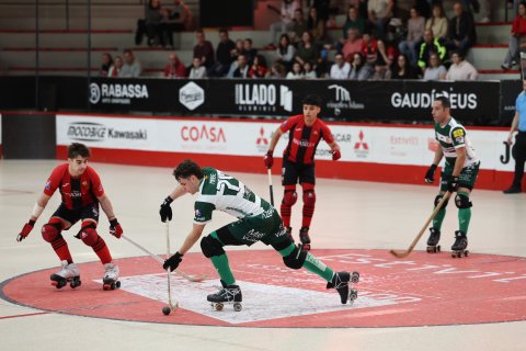 Imagen del último derbi en el Palau d