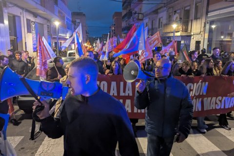 Los manifestantes de Vox en Bonavista