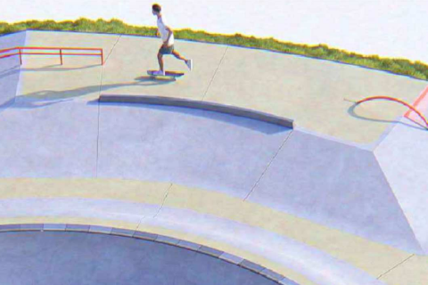 Otra vista del proyecto del nuevo skatepark de Torredembarra.