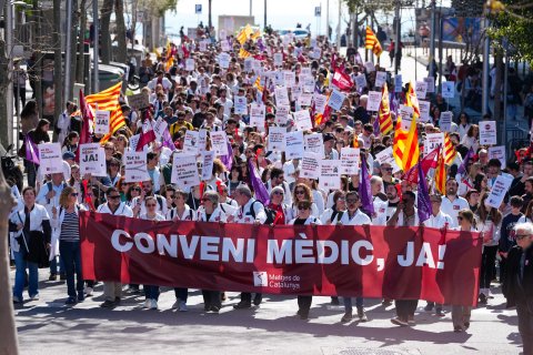 Manifestación de médicos en Barcelona