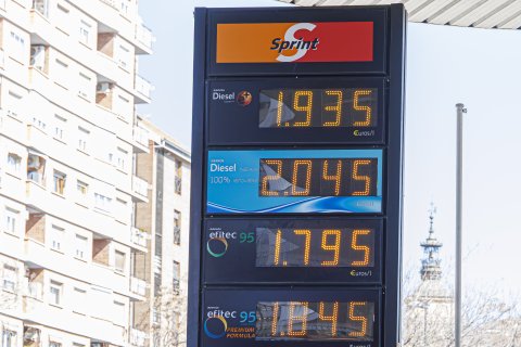 Los precios de una gasolinera Repsol esta semana.