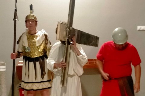 Un instante de la representación de la