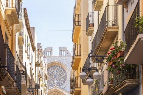 La calle Mayor, con la Catedral al fondo.