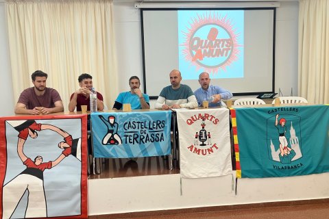 Representants de les tres colles castelleres.