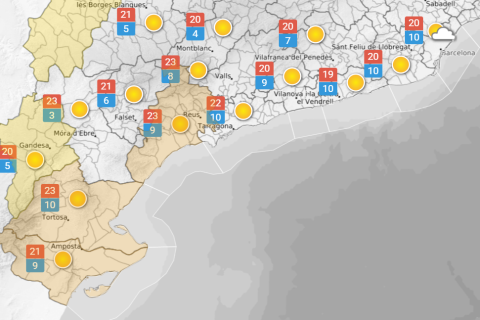 La previsió del temps per aquest dimecres 25 de març
