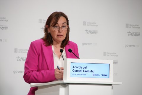 La portavoz del Govern, Sílvia Paneque, en rueda de prensa posterior al Consell Executiu