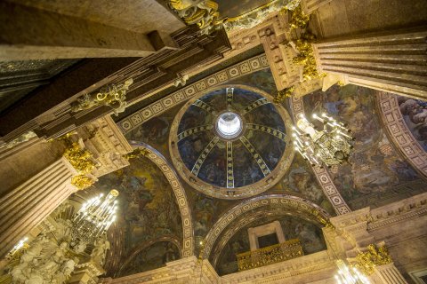 Sostre de la capella barroca de la Cinta.