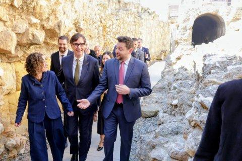 Hernández, Illa y Viñuales a su llegada a la Capçalera del Circ