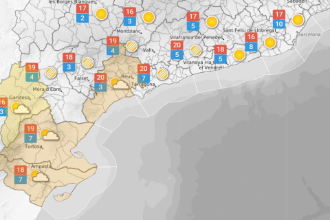 La previsió del temps per aquest dijous 26 de març