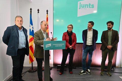 Jordi Turull, secretari general de Junts, ha estat present a la inauguració del nou local de Reus.