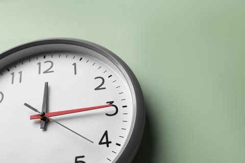 Imagen de archivo de un reloj de pared