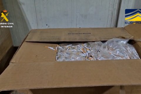 Imagen del tabaco decomisado por la Guardia Civil