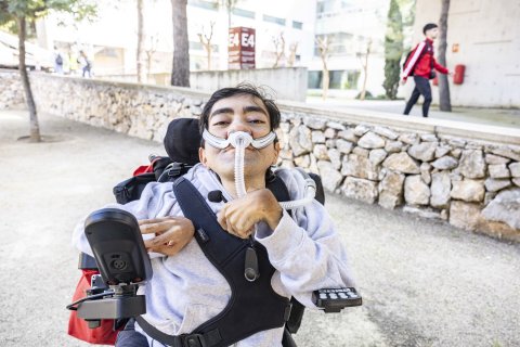 Lluís Boada en la URV, donde estudia Psicología.