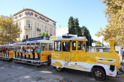 El trenet turístic de Salou, en marcha.