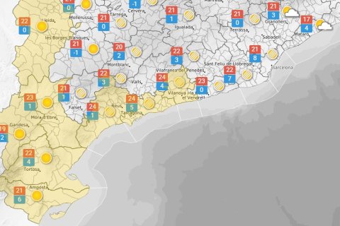 La previsió del temps per aquest dilluns 30 de març