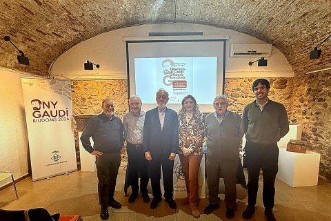 Lluis Aragonès, comissari Any Guadí a Riudoms, Eugeni Perea, historiador, Josep Maria Tarragona, historiador, Tate Cabré, periodista, Jaume Massó, historiador i Gabriel Arboinès (Lo Floc) .