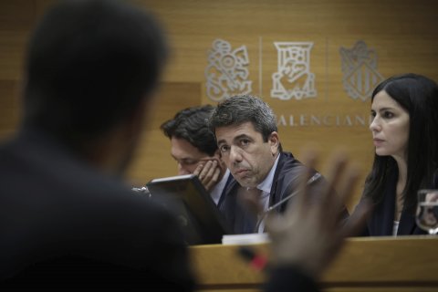 Carlos Mazón, en la comisión de investigación.
