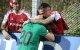 El jugador Migue Leal llora desconsolado tras el partido contra la Real Sociedad 'B'