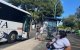 El nuevo bus en la estación de tren de Calafell