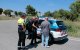 Momento de la detención del conductor implicado en el accidente mortal de un motorista en la T-310 por un homicidio imprudente grave