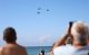 Primeras exhibiciones de entrenamiento, este viernes en el cielo de Salou.