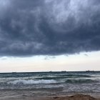 Imagen de una tormenta en el litoral de Tarragona