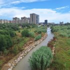 El río Francolí volvió a bajar con agua abundante tras las tormentas de este fin de semana.