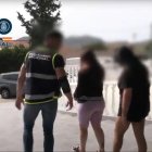 Imagen del operativo contra la red de trata de blancas