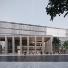 Imagen virtual del aspecto que ofrecerá la fachada del futuro Fòrum Judicial de Tarragona, que se espera que abra en tres años.