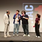Clapés y los Teloners, durante su intervención en la presentación.