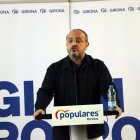 El presidente del PP de Catalunya, Alejandro Fernández, en un acto de inicio del curso político en Girona