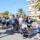 Participantes en la caminata popular de Sosciathlon, en La Pineda.