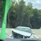 Estado del vehículo tras el choque en la AP-7