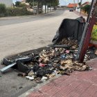 Ll contenedor quemado