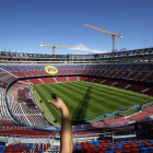 Aspecto del estado del Spotify Camp Nou durante la visita para periodistas que ha realizó el FC Barcelona el pasado 23 de septiembre.