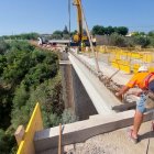 El Pont dels Reguers, a Roquetes, quan estava en obres.