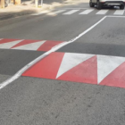 Uno de los reductores de velocidad actualmente instalados.