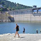 Presa del pantà de Siurana, que es troba per sota del 15% de la seva capacitat des del passat mes de setembre.