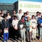 El equipo humano de la empresa alemana Jardines Tarraco de Mont-roig del Camp, con Grete –la tercera empezando por la derecha–.